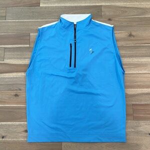 Fj Blue Sleeveless Quarter-Zip Pullover sweater vest